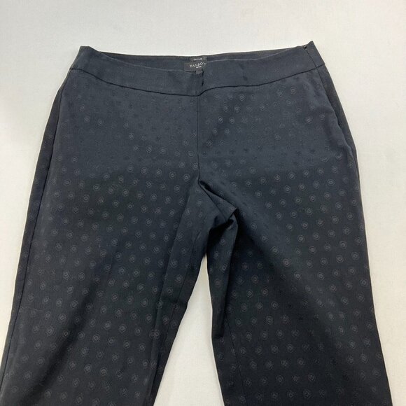 Talbots Heritage Womens Black High Rise Elastic Waist Pull On Ankle Pants Sz 16P - Picture 2 of 9